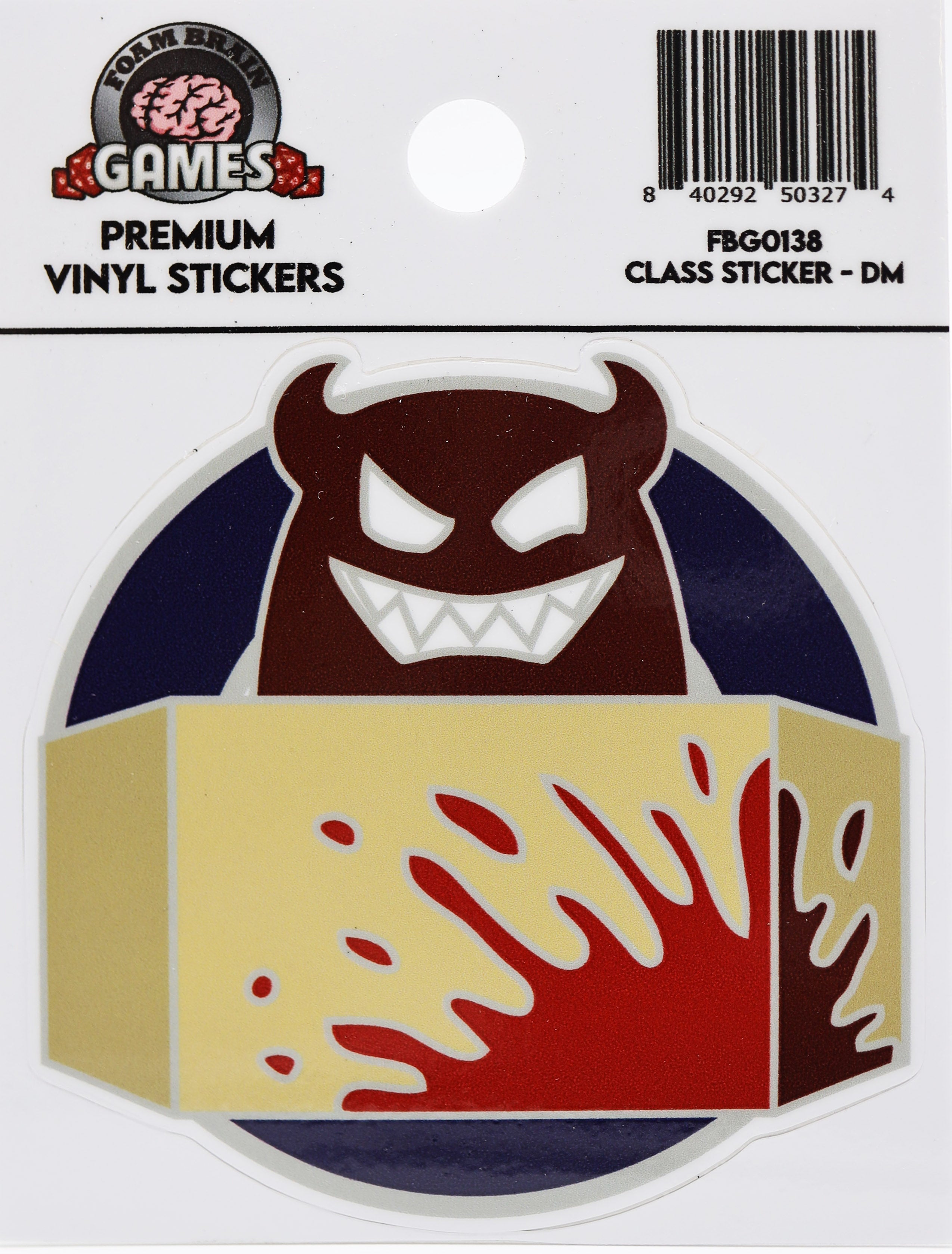 Class Sticker: Dungeon Master Stickers Foam Brain Games | D20 Games