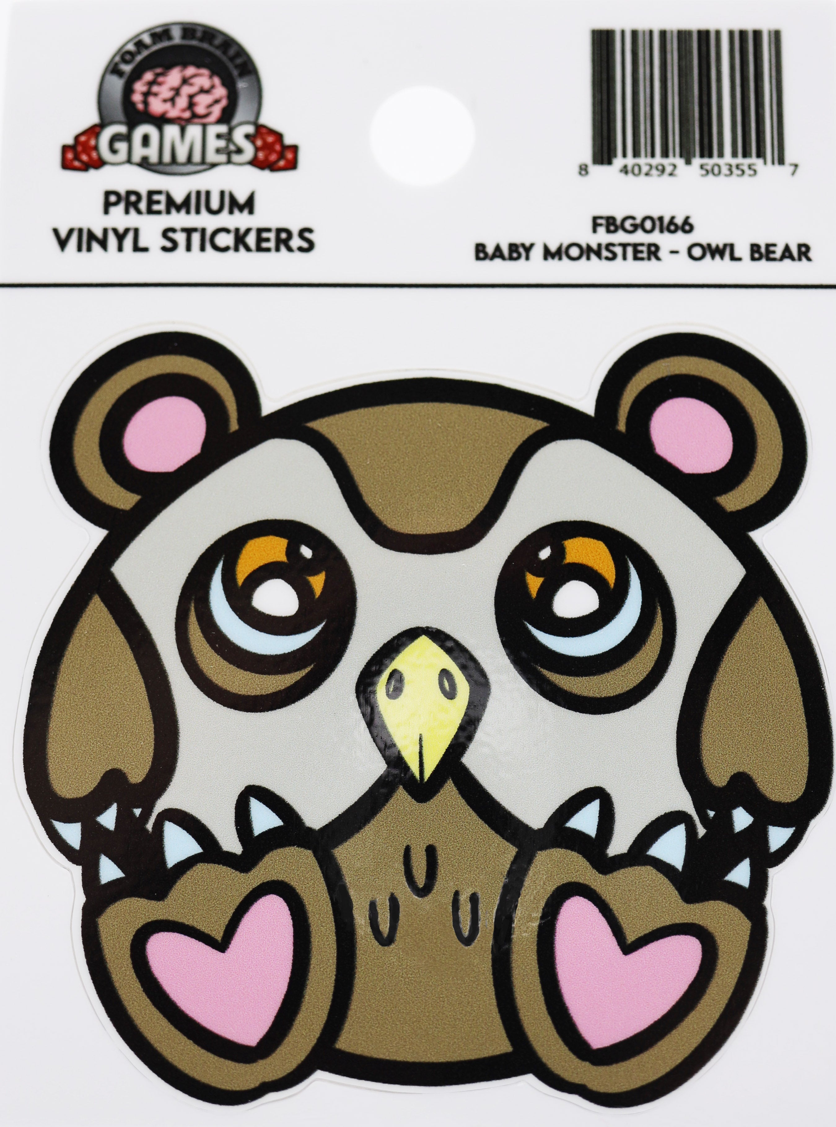 Baby Monster Sticker: Owl Bear Stickers Foam Brain Games | D20 Games