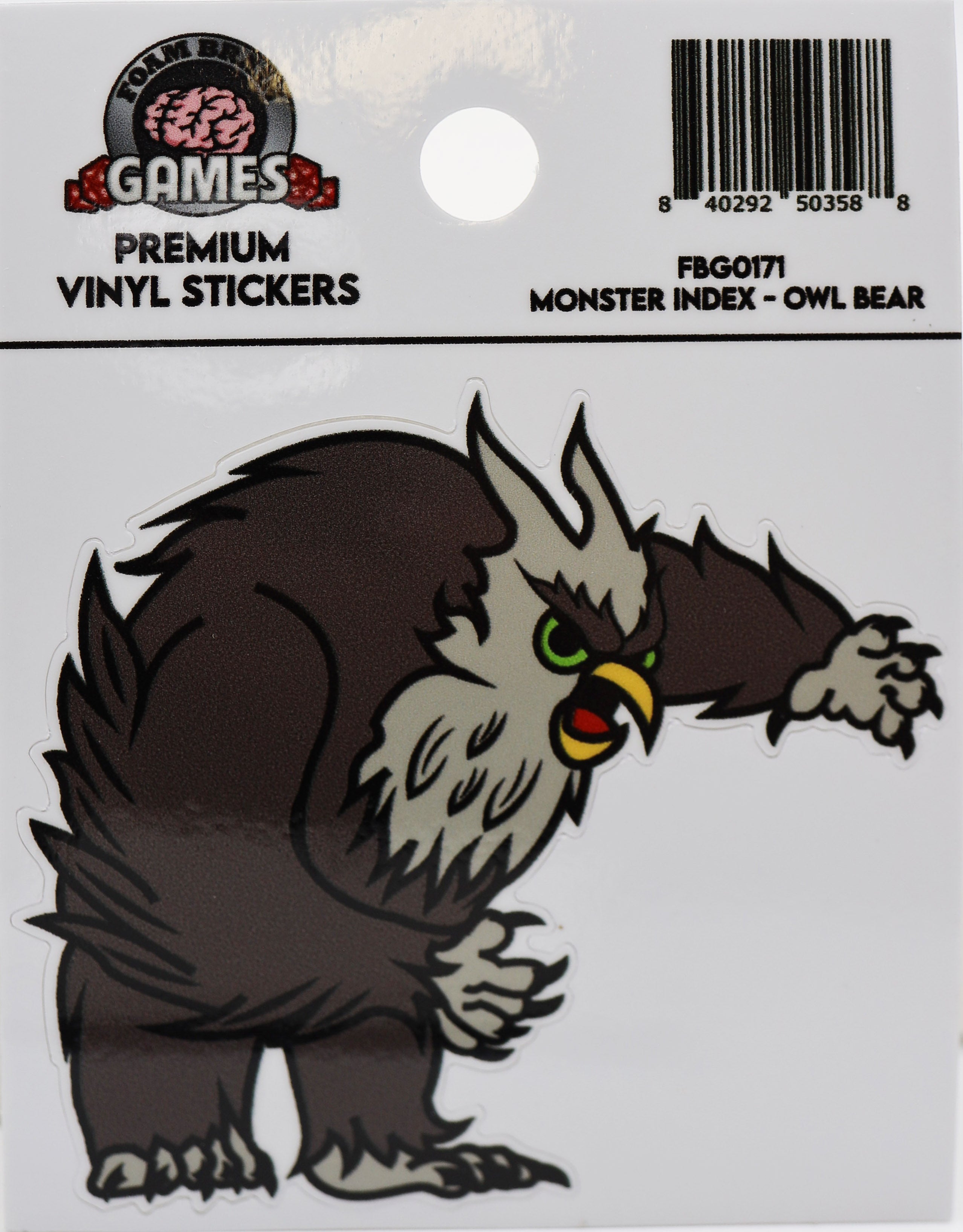 Monster Index Sticker: Owl Bear Stickers Foam Brain Games | D20 Games