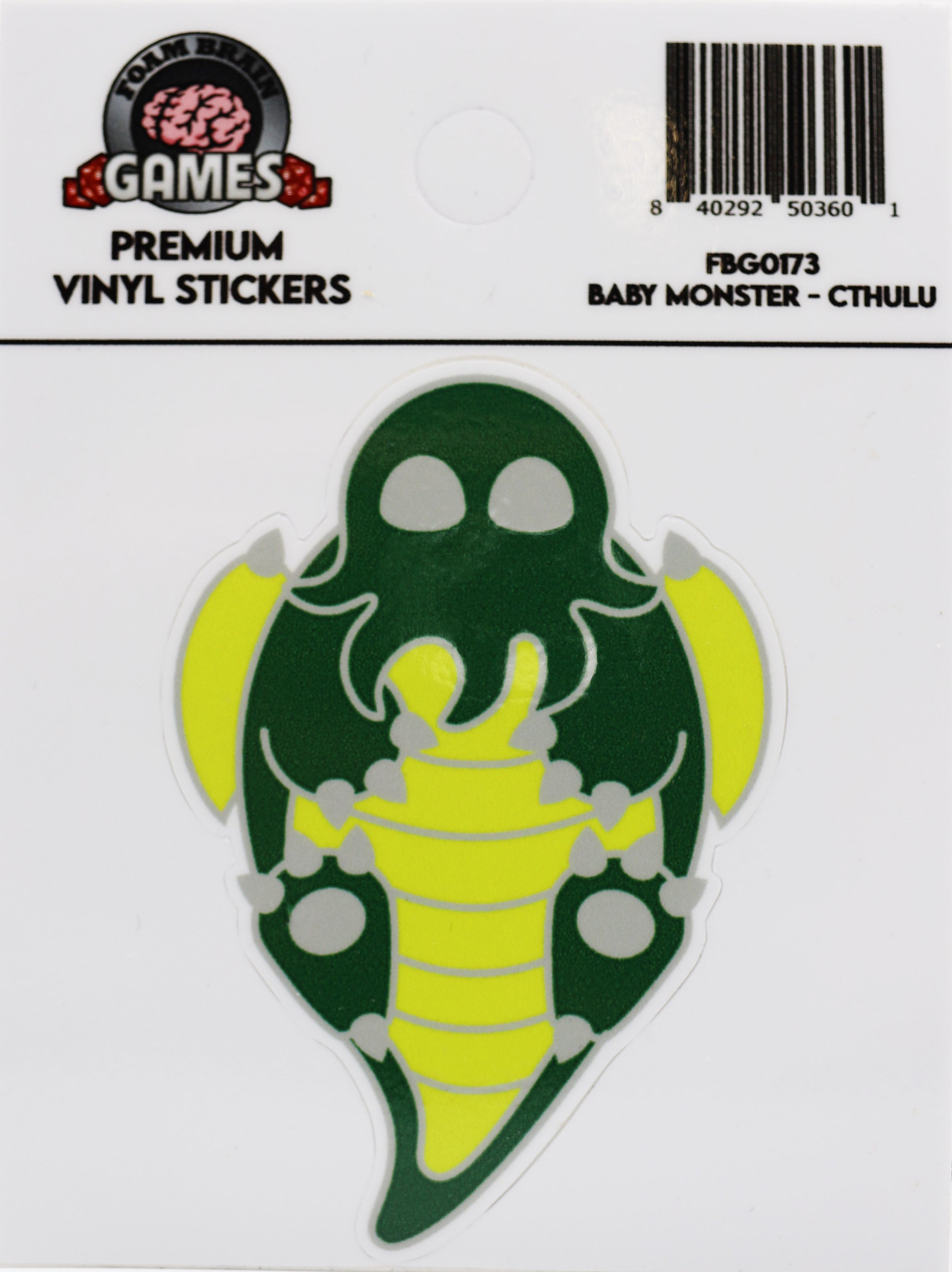 Baby Cthulhu Sticker Stickers Foam Brain Games | D20 Games