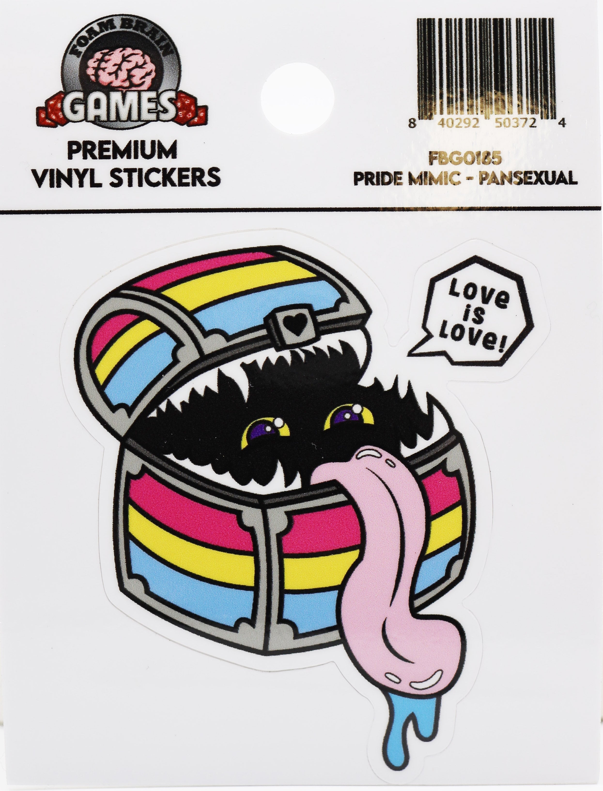 Pride Mimic Sticker: Pansexual Stickers Foam Brain Games | D20 Games