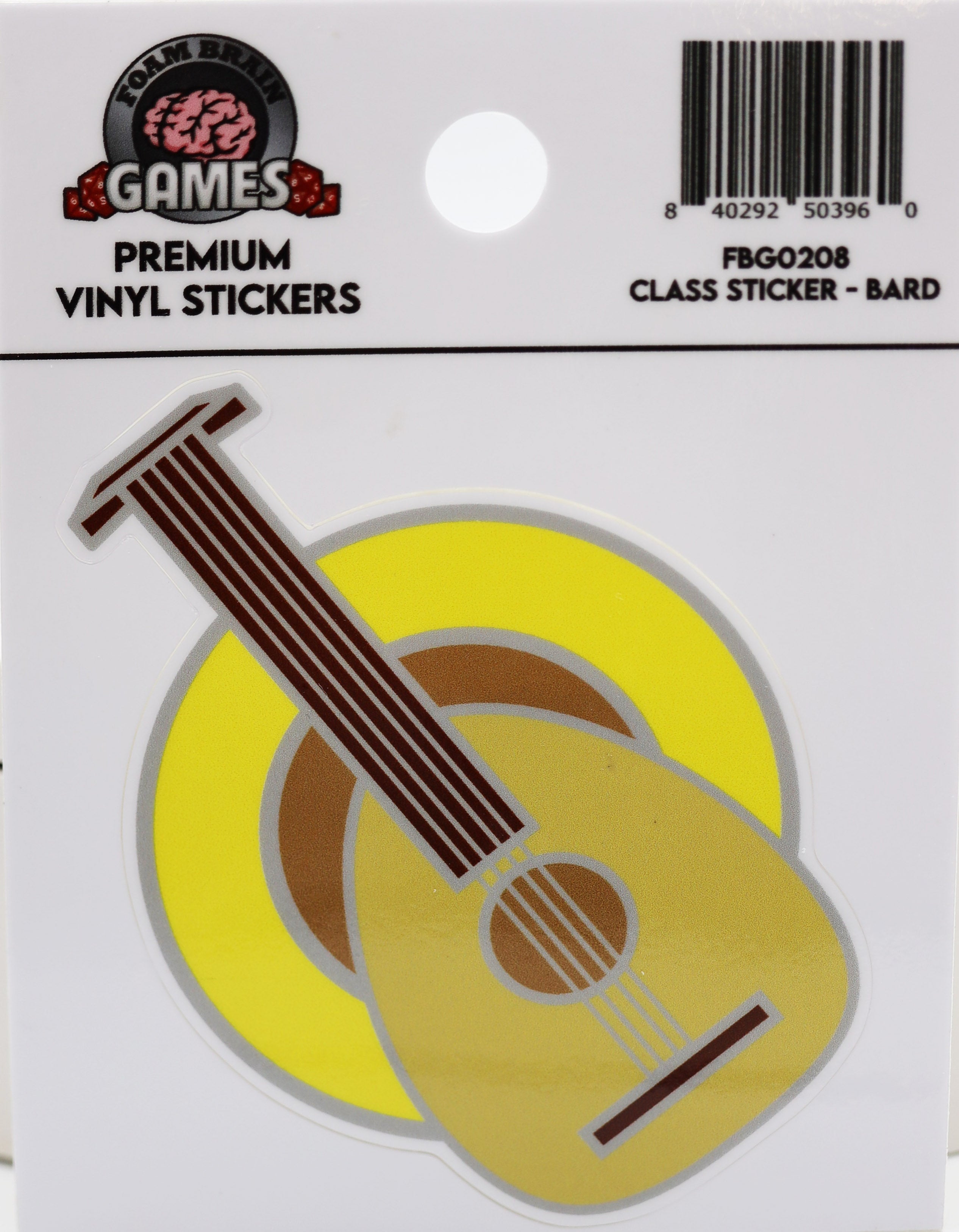 Class Sticker: Bard Stickers Foam Brain Games | D20 Games