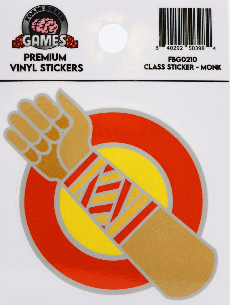Class Sticker: Monk Stickers Foam Brain Games