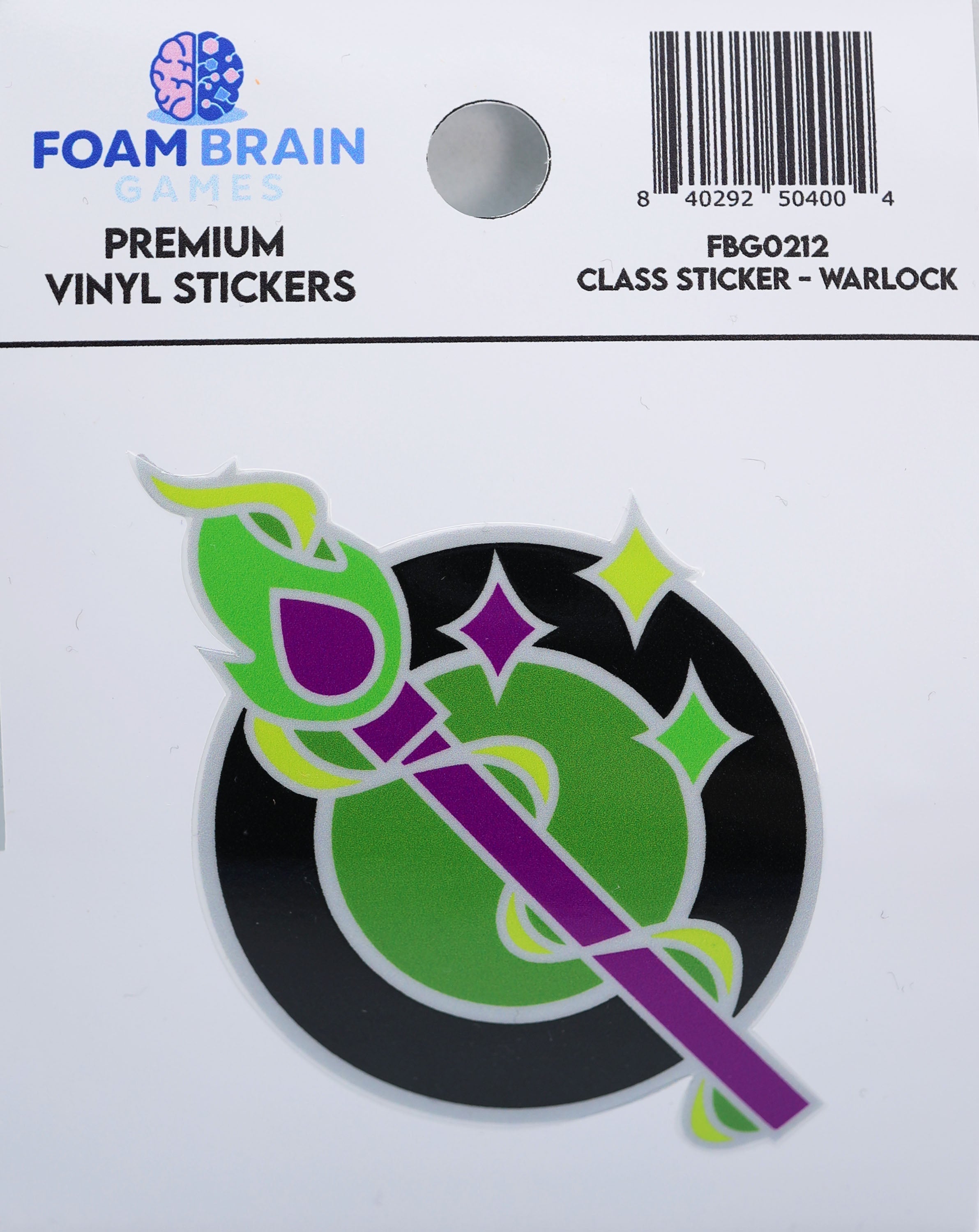 Class Sticker: Warlock Stickers Foam Brain Games | D20 Games