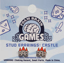 Stud Earrings: Castle  Foam Brain Games