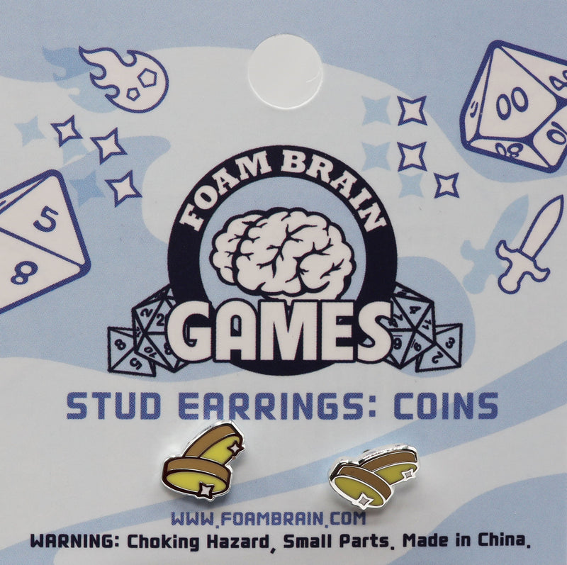 Stud Earrings: Coins  Foam Brain Games