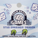 Stud Earrings: Dragon  Foam Brain Games