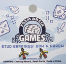 Stud Earrings: Bow & Arrow  Foam Brain Games