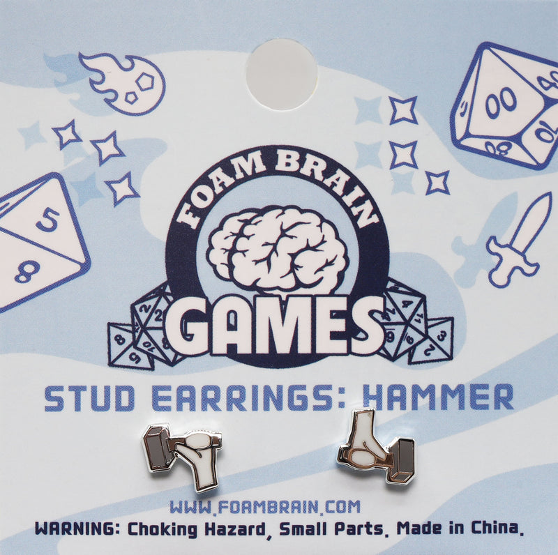 Stud Earrings: Hammer  Foam Brain Games