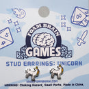Stud Earrings: Unicorn  Foam Brain Games