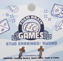 Stud Earrings: Sword  Foam Brain Games