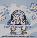 Stud Earrings: Skull  Foam Brain Games
