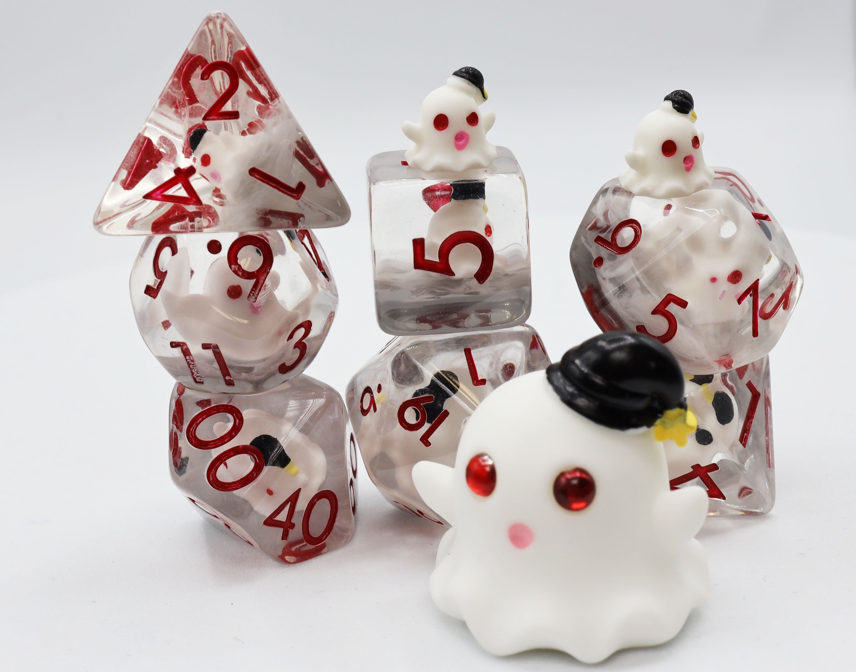 Sleepy Ghost RPG Dice Set Plastic Dice Foam Brain Games | D20 Games