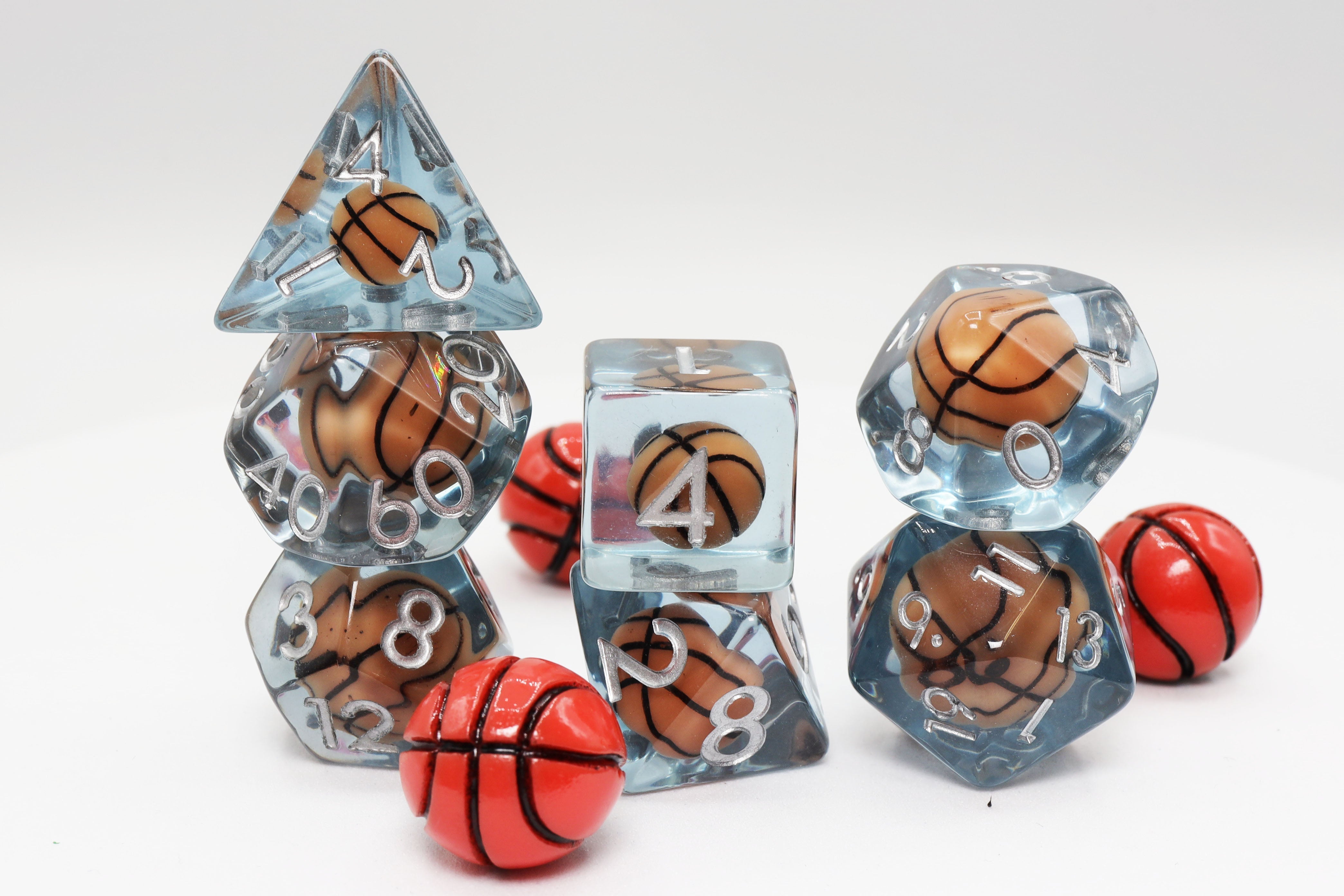 Basketball RPG Dice Set Plastic Dice Foam Brain Games | D20 Games