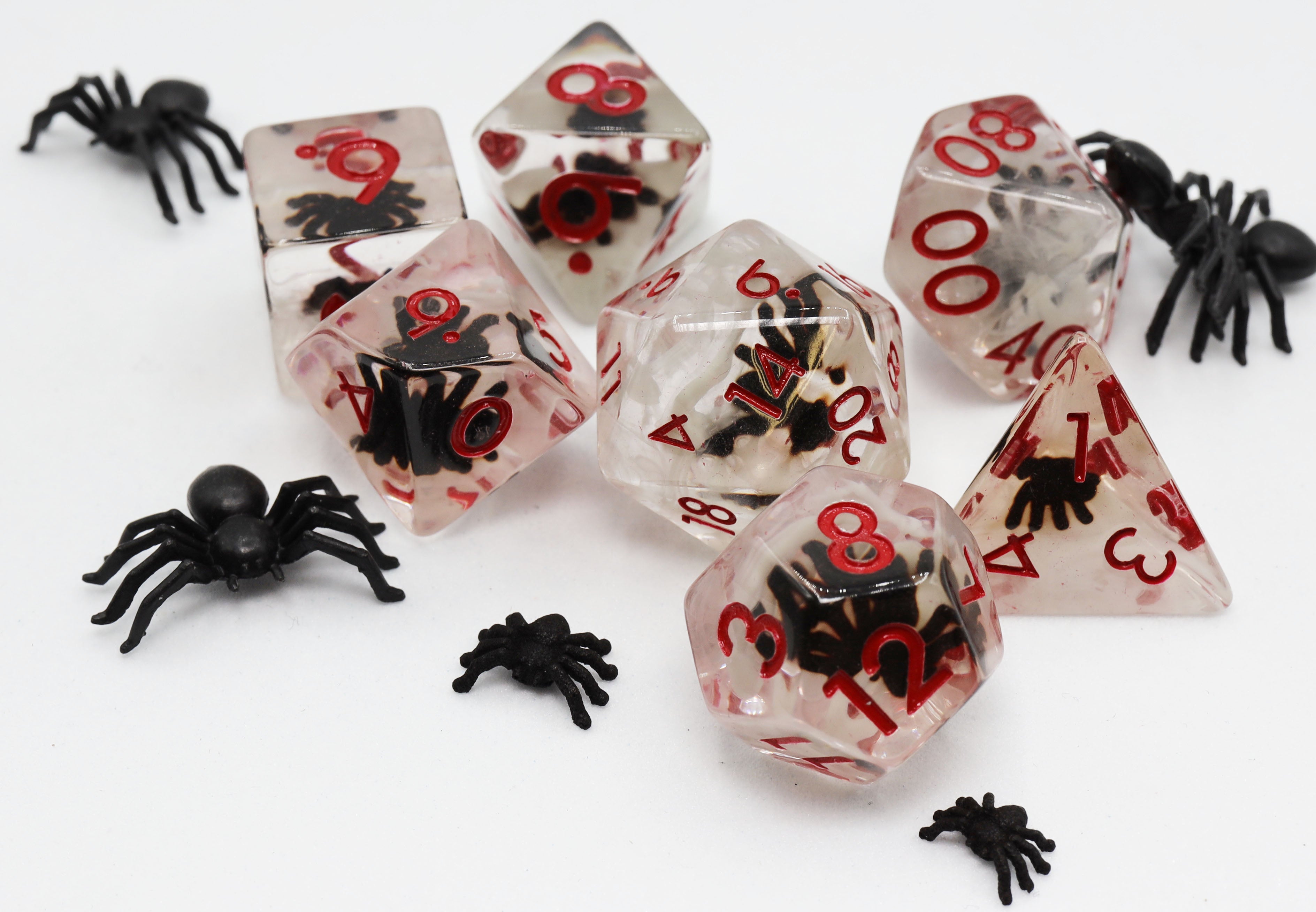 Black Widow RPG Dice Set Plastic Dice Foam Brain Games | D20 Games