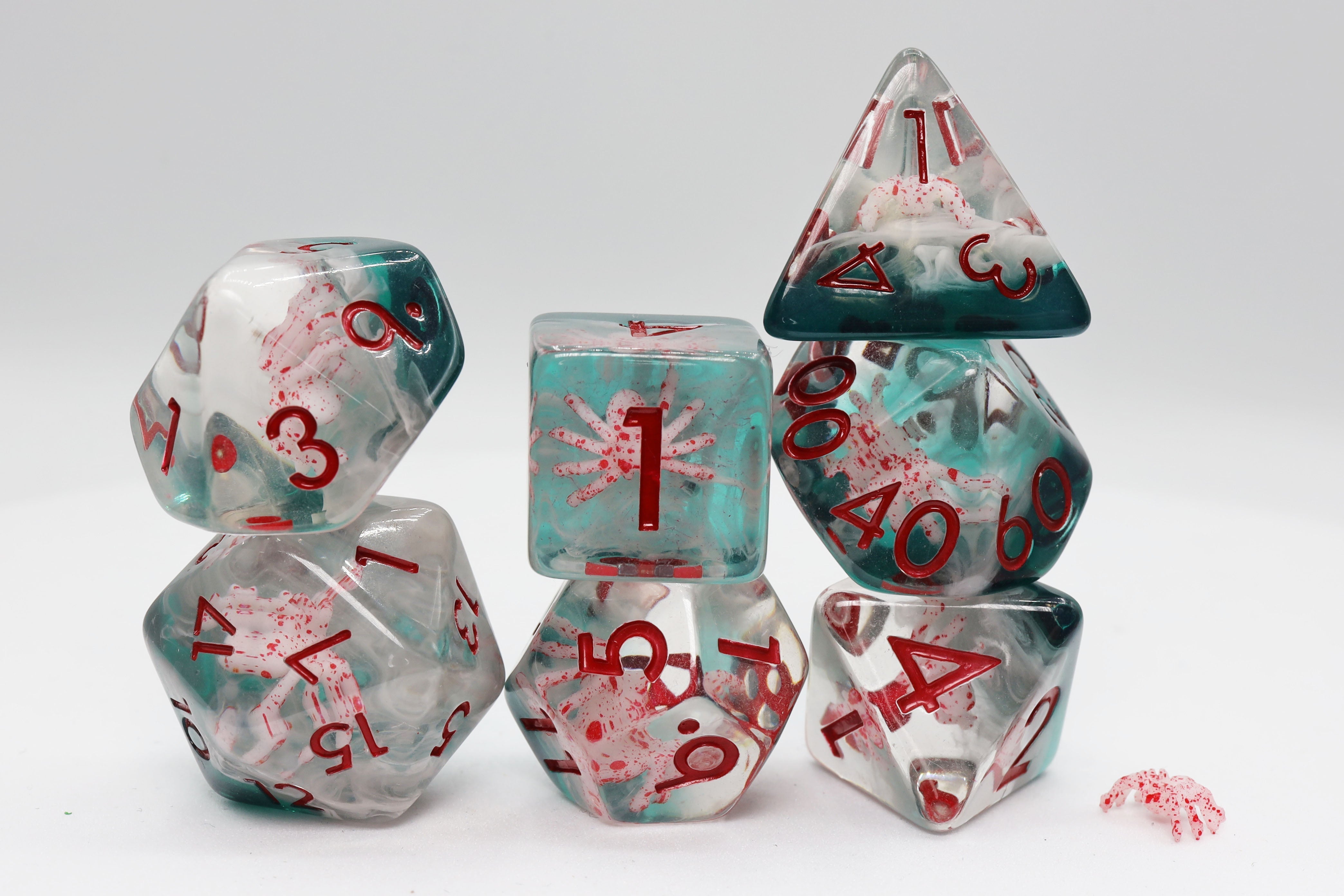 Baby Spider RPG Dice Set Plastic Dice Foam Brain Games | D20 Games