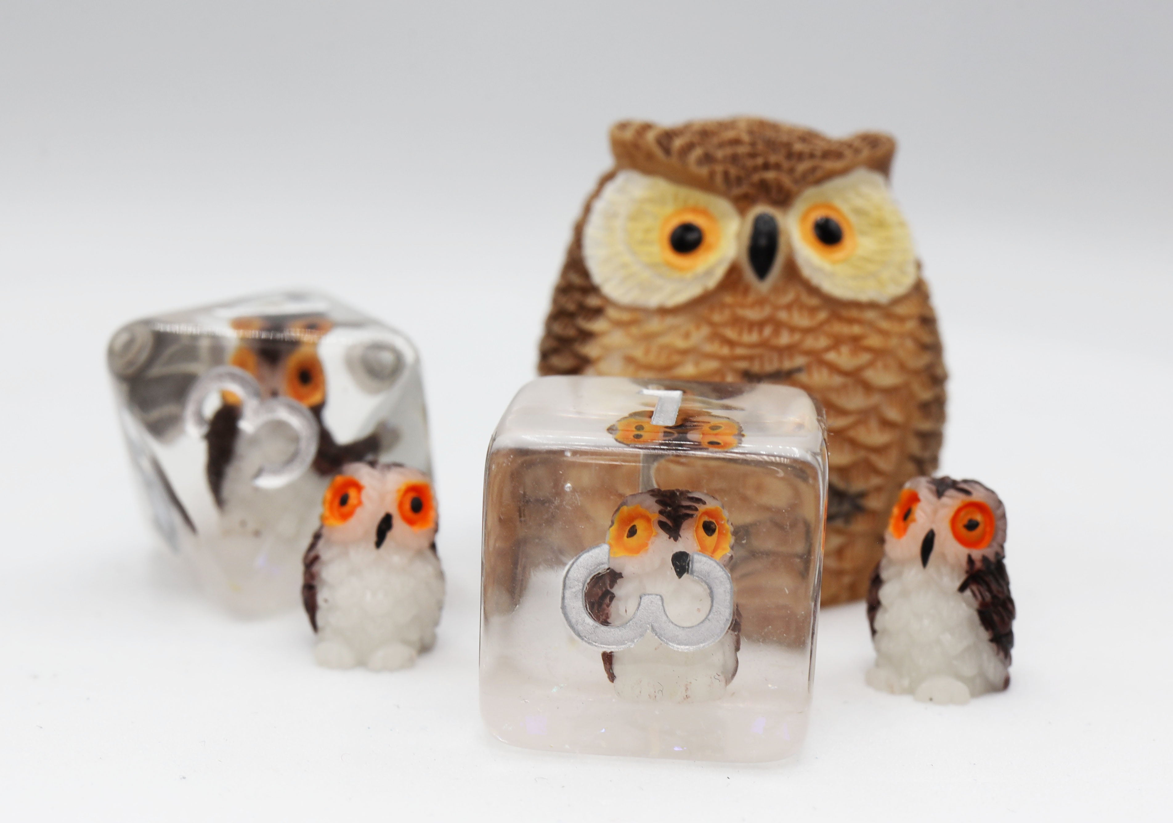 Wise Owl RPG Dice Set Plastic Dice Foam Brain Games | D20 Games