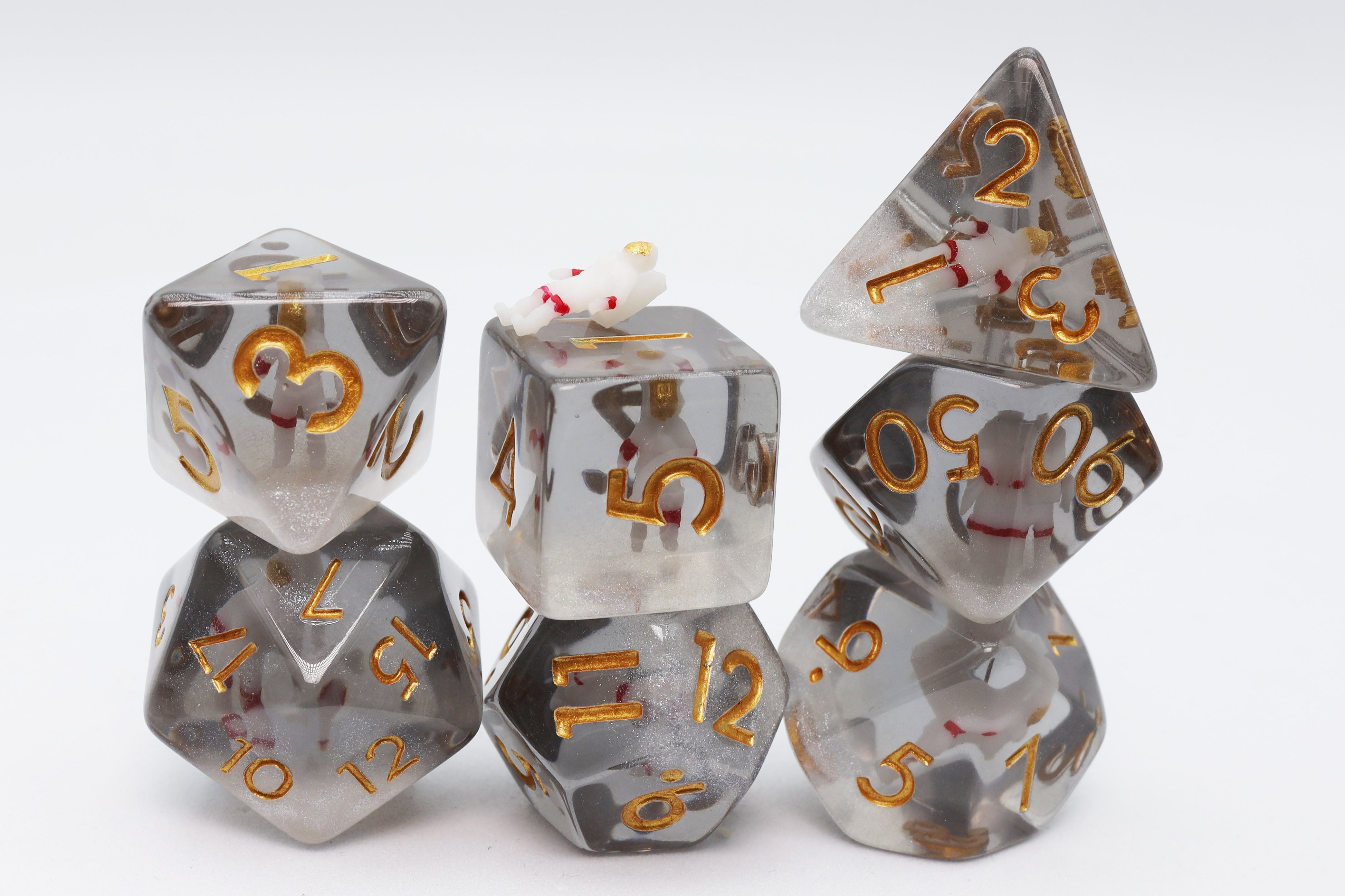Astronaut RPG Dice Set Plastic Dice Foam Brain Games | D20 Games