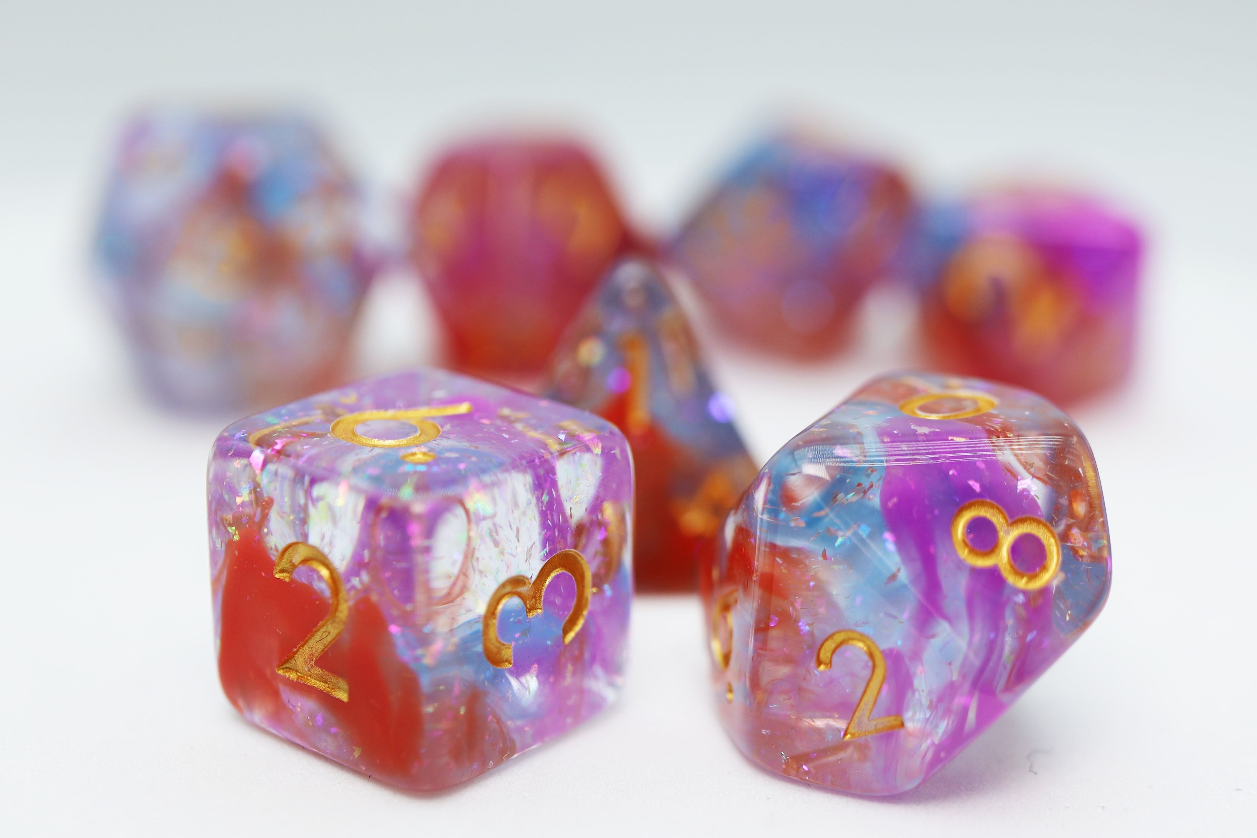 Dawning RPG Dice Set Plastic Dice Foam Brain Games | D20 Games