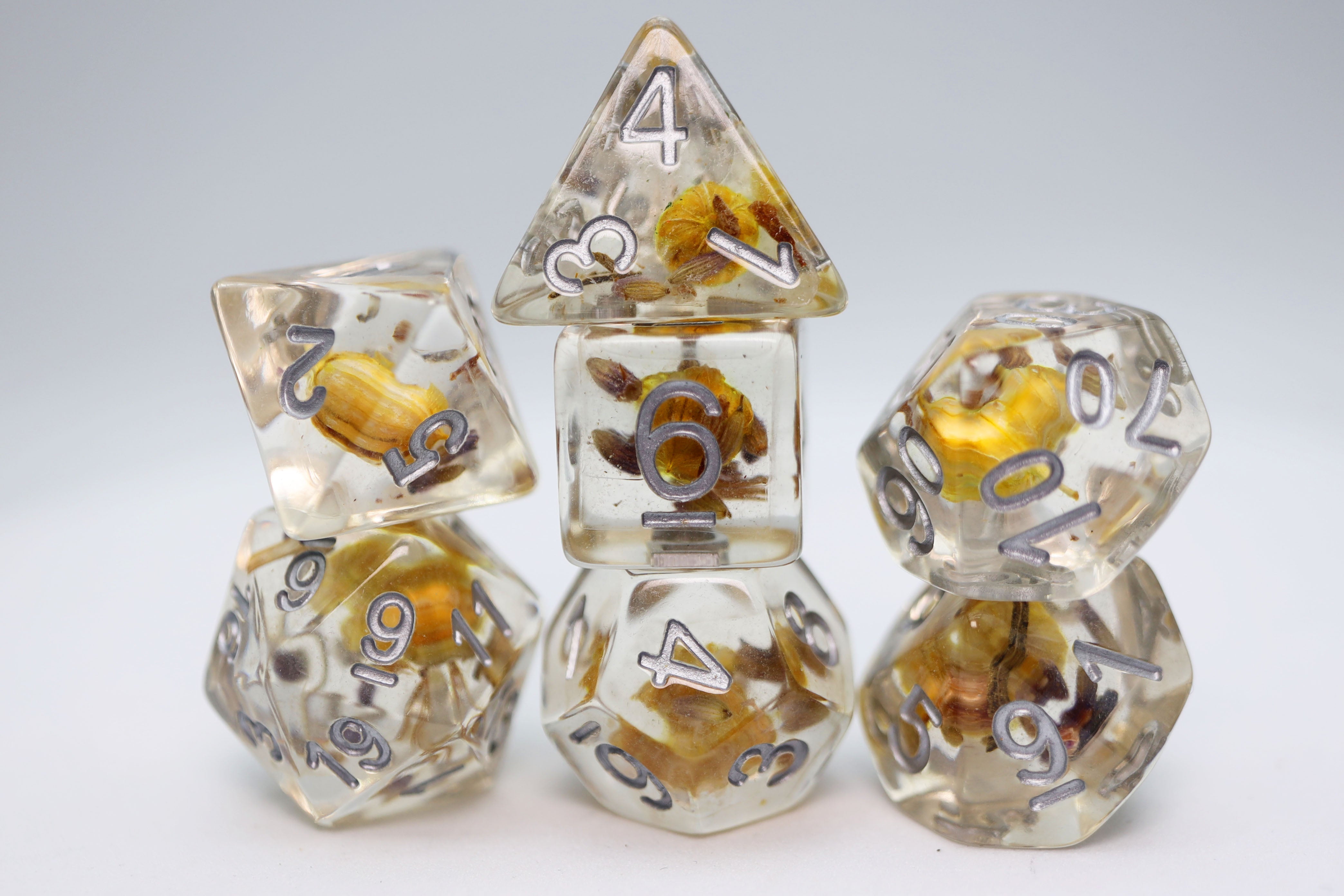 Wildflower Seeds RPG Dice Set Plastic Dice Foam Brain Games | D20 Games