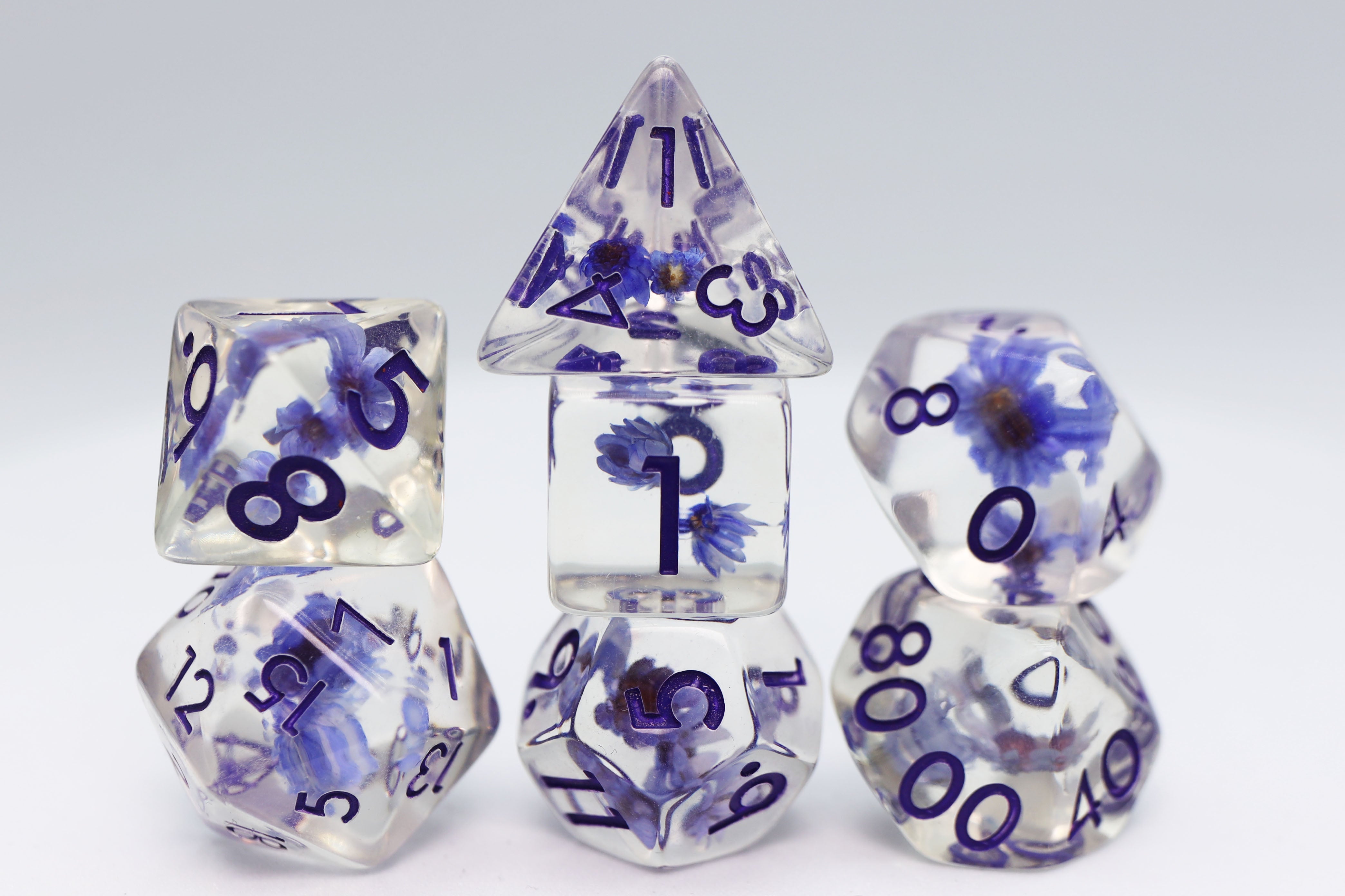 Violets Are Blue RPG Dice Set Plastic Dice Foam Brain Games | D20 Games