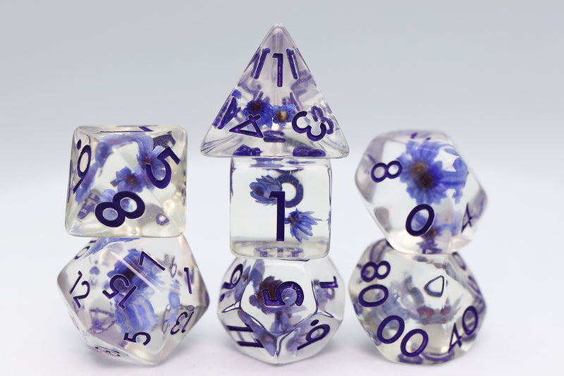 Violets Are Blue RPG Dice Set Plastic Dice Foam Brain Games