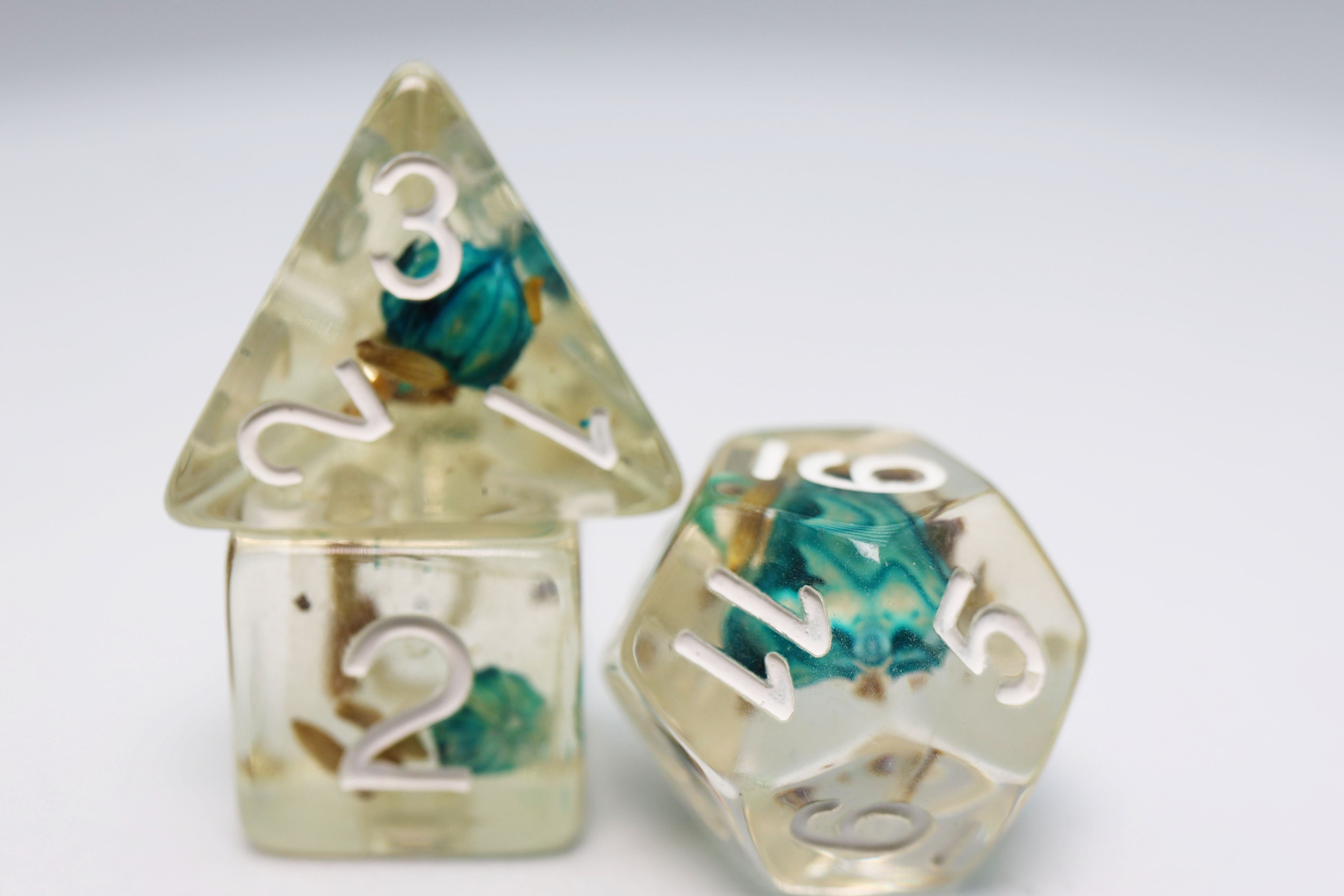 Morning Glory Seed RPG Dice Set Plastic Dice Foam Brain Games | D20 Games