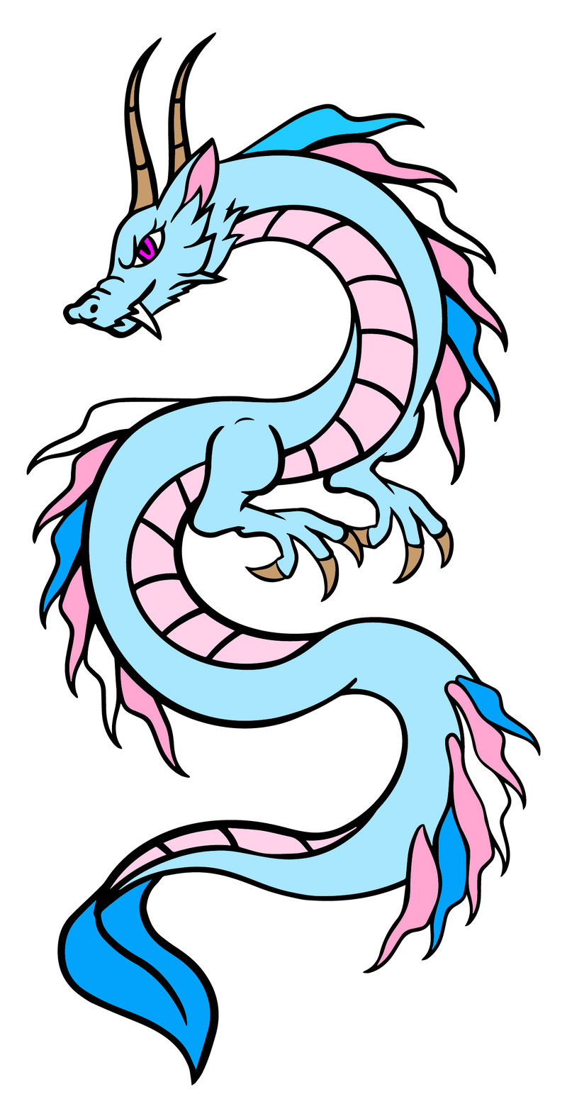 Pride Dragon: Transgender Enamel Pin Foam Brain Games