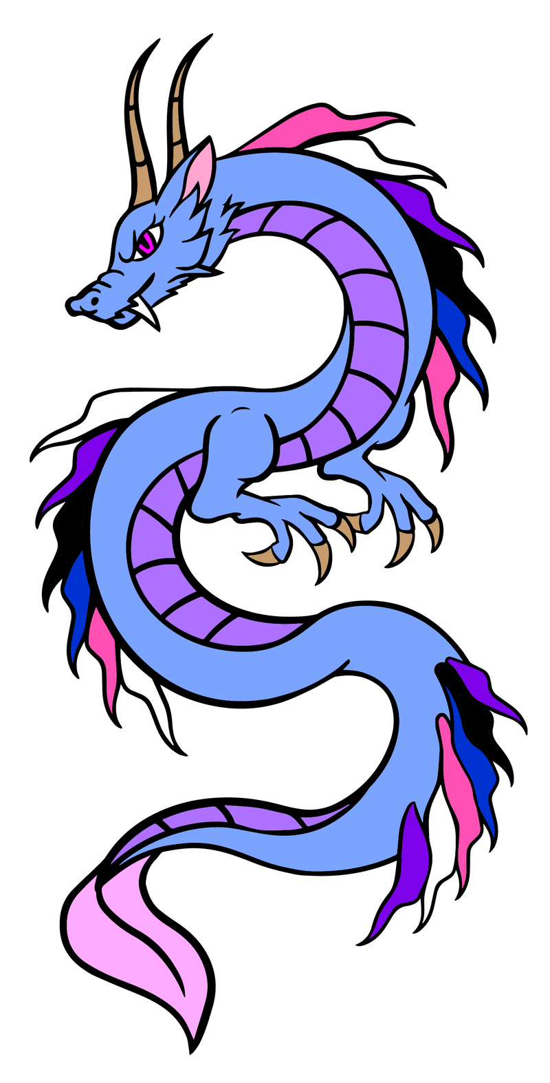 Pride Dragon: Genderfluid Enamel Pin Foam Brain Games