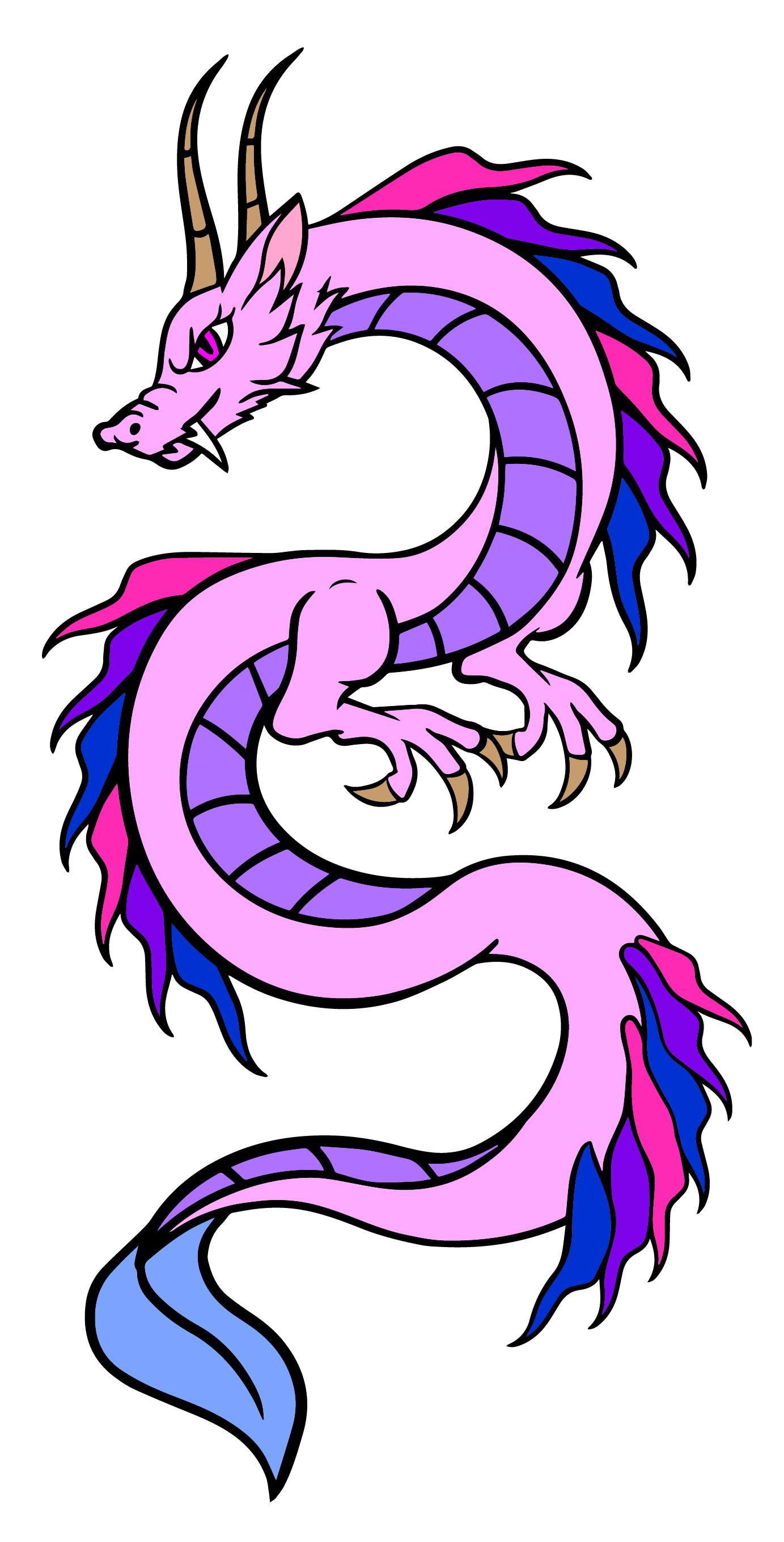 Pride Dragon: Bisexual Enamel Pin Foam Brain Games | D20 Games