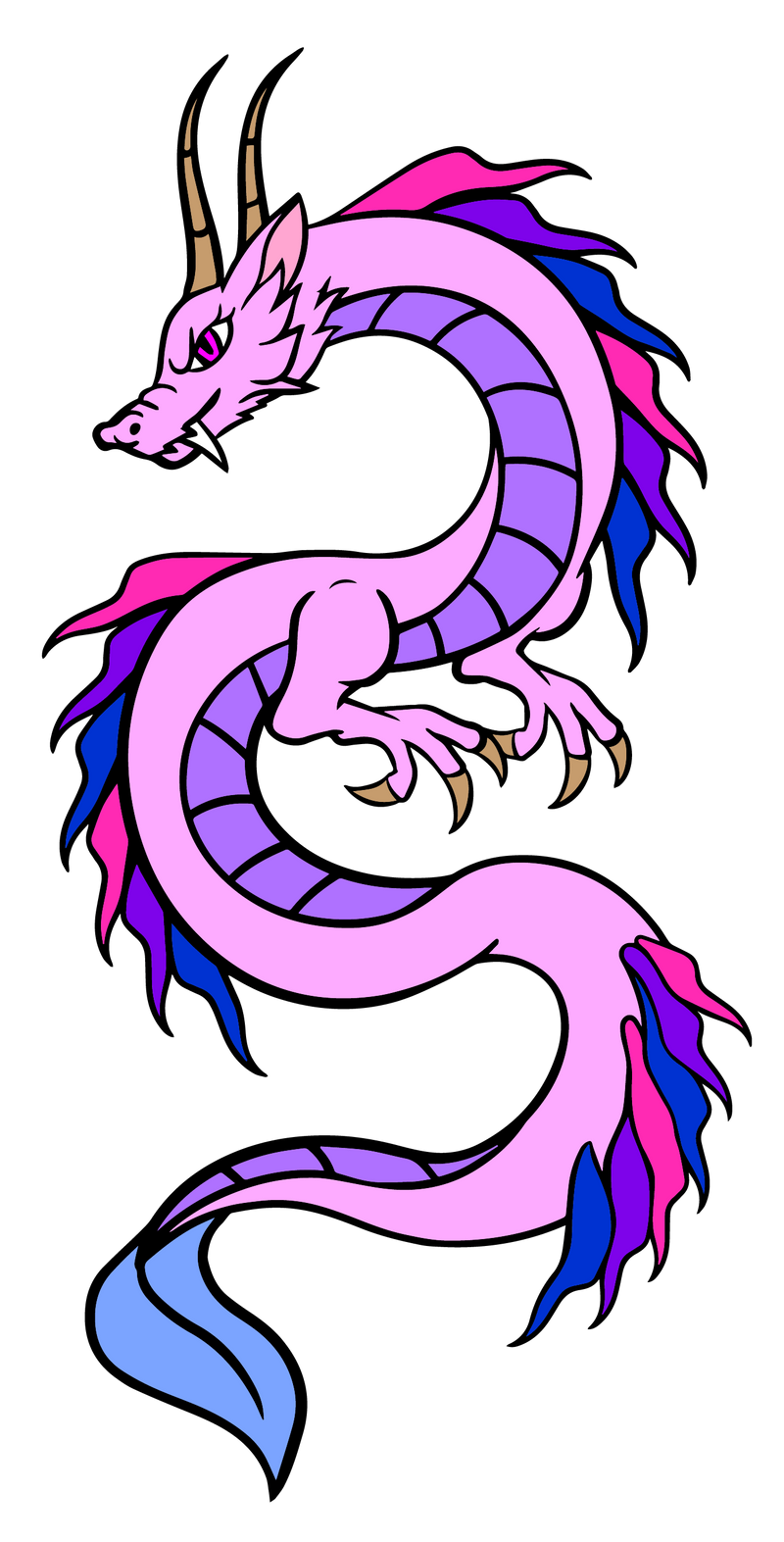 Pride Dragon: Bisexual Enamel Pin Foam Brain Games