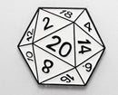 Shadow Variant D20 Enamel Pin: Black Enamel Pin Foam Brain Games