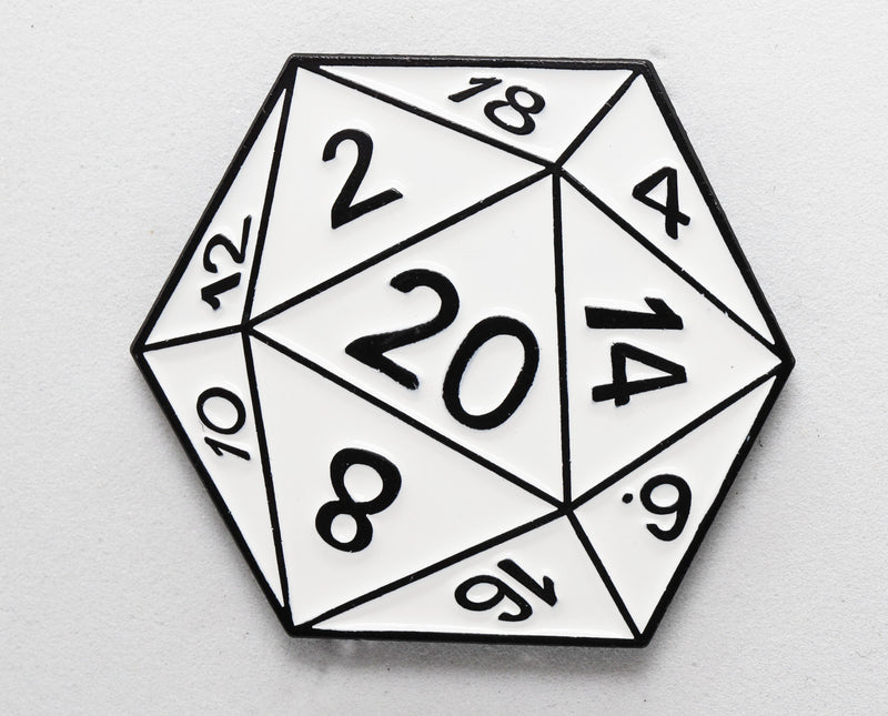 Shadow Variant D20 Enamel Pin: Black Enamel Pin Foam Brain Games
