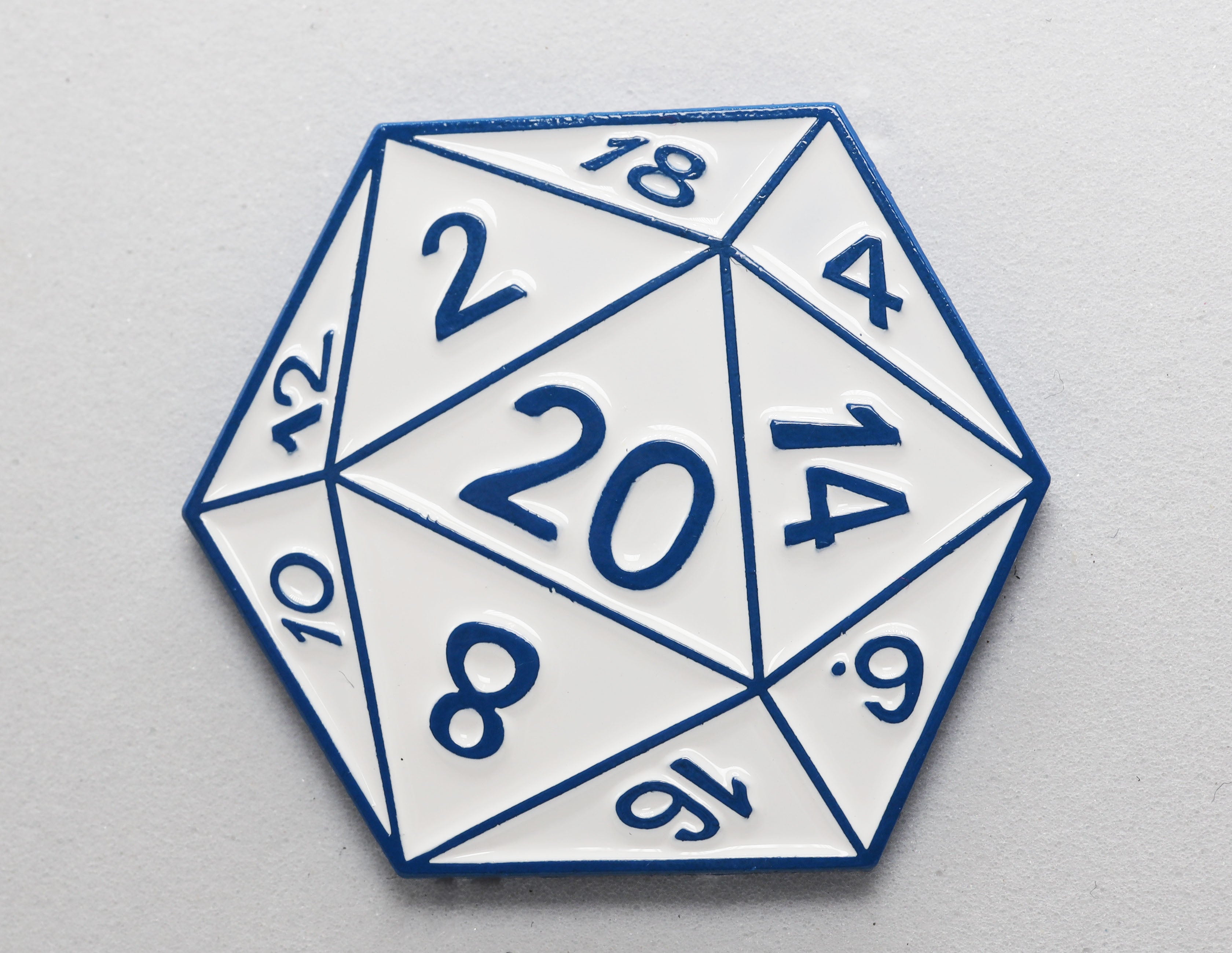 Shadow Variant D20 Enamel Pin: Blue Enamel Pin Foam Brain Games | D20 Games