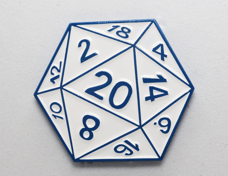 Shadow Variant D20 Enamel Pin: Blue Enamel Pin Foam Brain Games