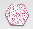 Shadow Variant D20 Enamel Pin: Pink Enamel Pin Foam Brain Games