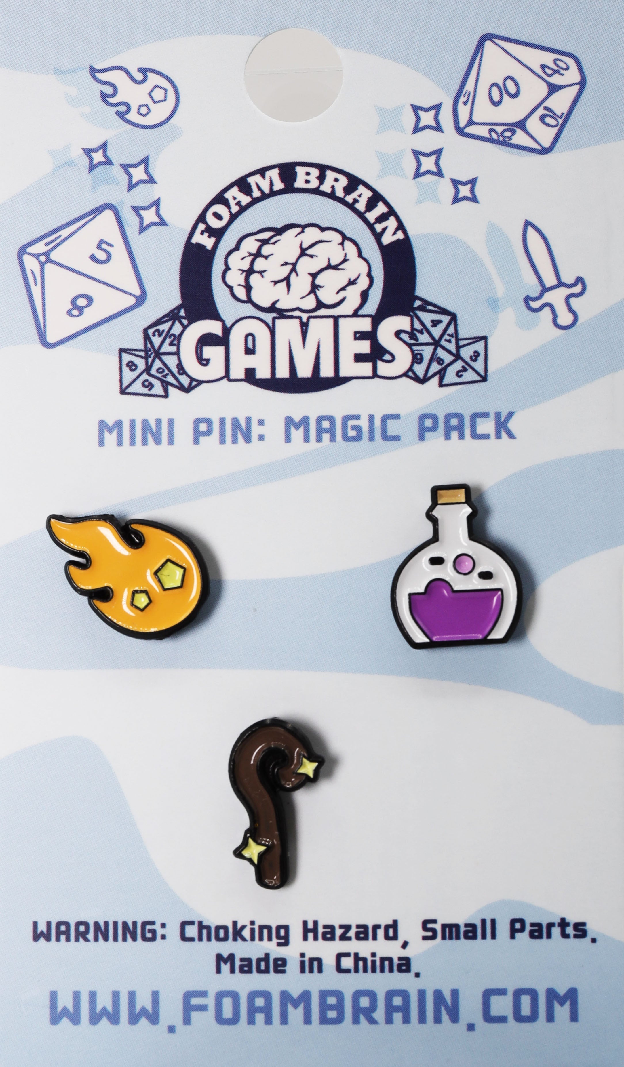 Mini Pins: Magic Pack Enamel Pin Foam Brain Games | D20 Games