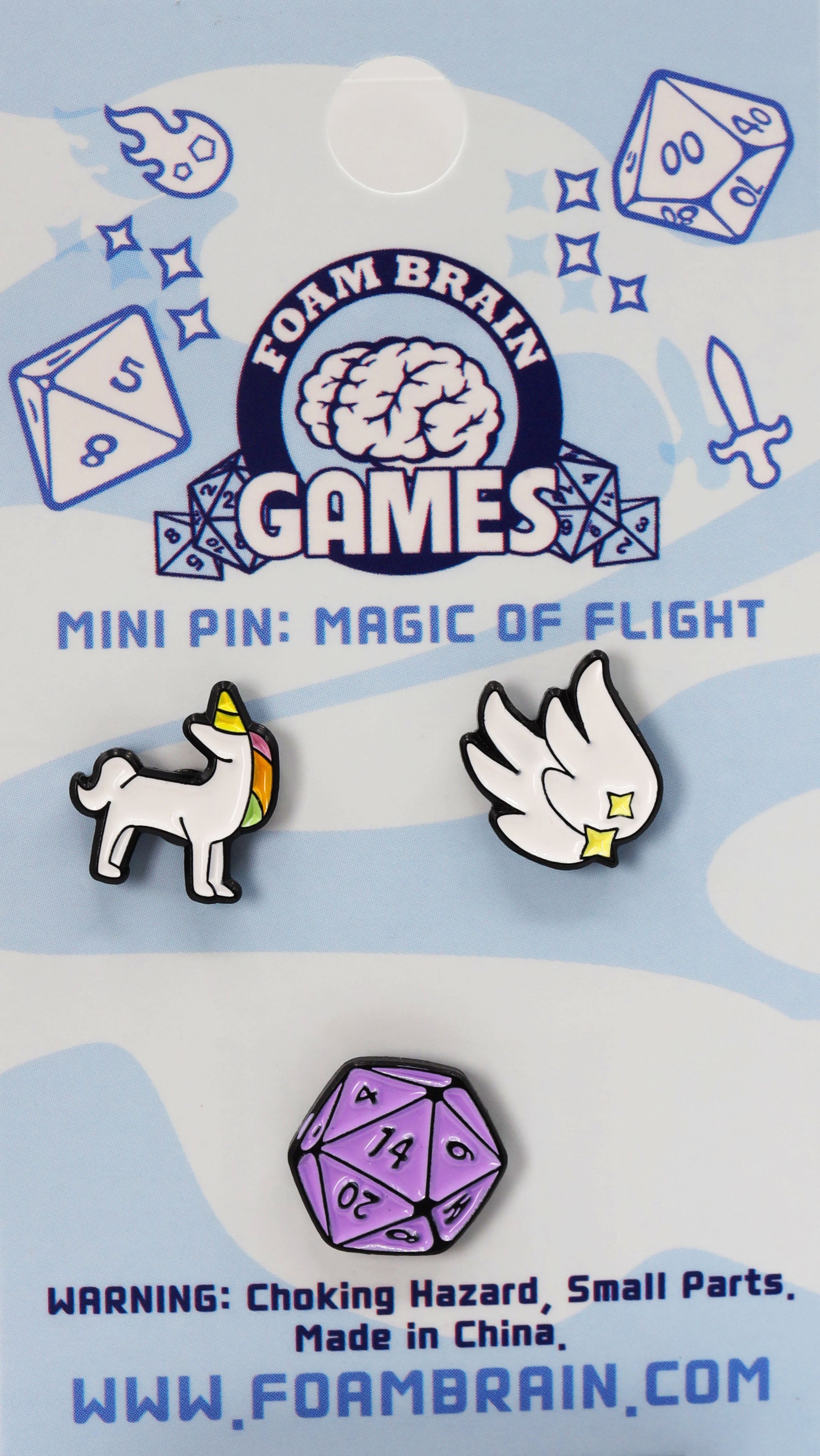 Mini Pins: Magic of Flight Enamel Pin Foam Brain Games | D20 Games