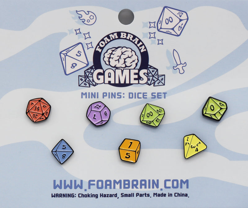 Mini Pins: Dice Set Enamel Pin Foam Brain Games