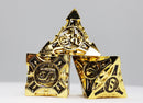 Imperial Gold Arrow RPG Metal Dice Set Metal Dice Foam Brain Games