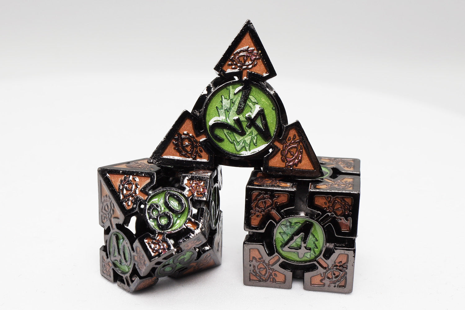 Oculus: Mesmerizing RPG Metal Dice Set Metal Dice Foam Brain Games | D20 Games