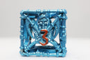 Grim Scythe Blue RPG Metal Dice Set Metal Dice Foam Brain Games