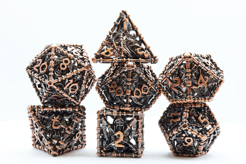 Grim Scythe Copper RPG Metal Dice Set