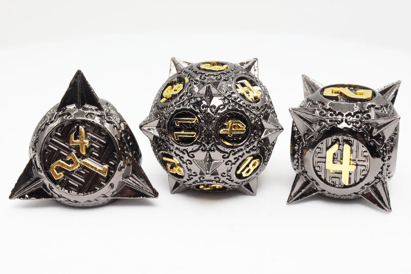 Meteor Storm: Black Hole RPG Metal Dice Set Metal Dice Foam Brain Games