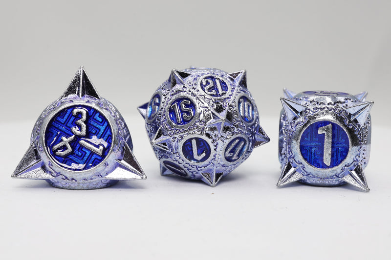 Meteor Storm: Peculiar Purple RPG Metal Dice Set Metal Dice Foam Brain Games