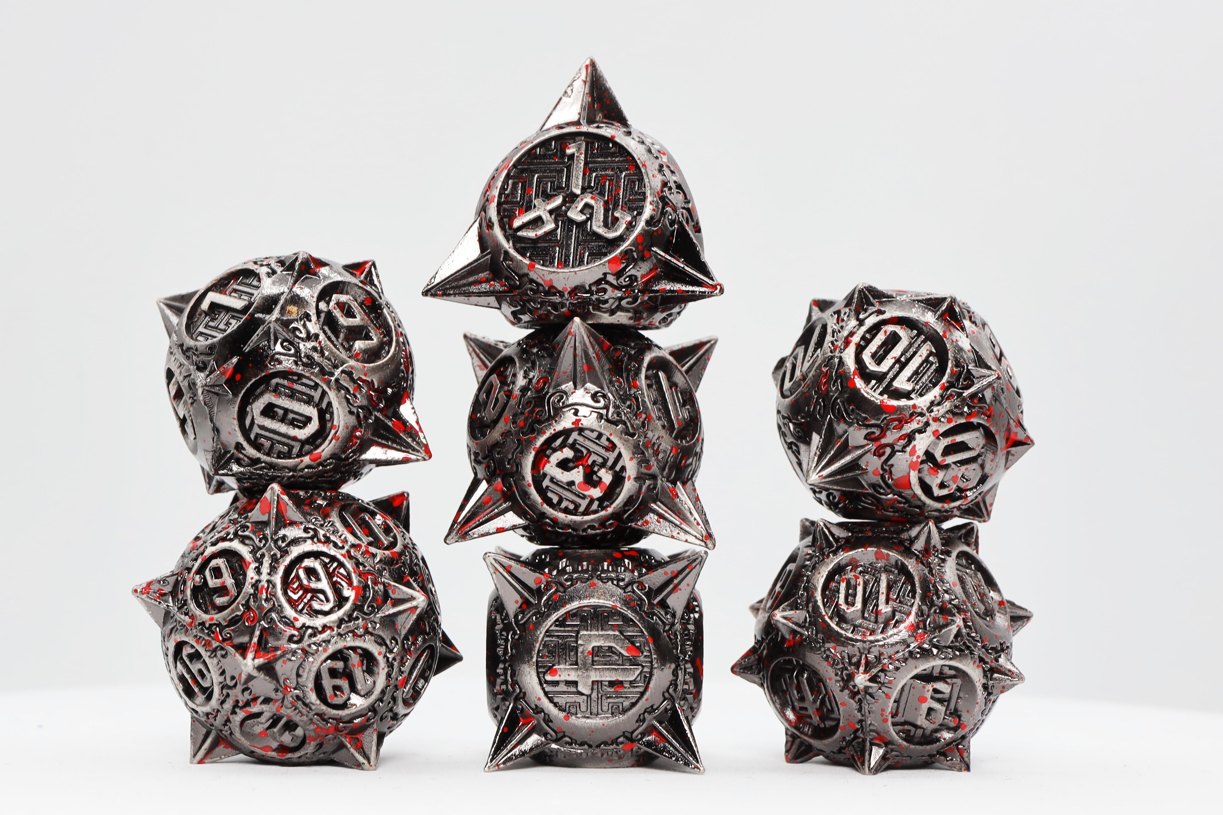 Meteor Storm: Abandoned Station RPG Metal Dice Set Metal Dice Foam Brain Games | D20 Games