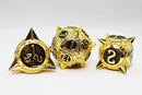 Meteor Storm: Galactic Gold RPG Metal Dice Set Metal Dice Foam Brain Games