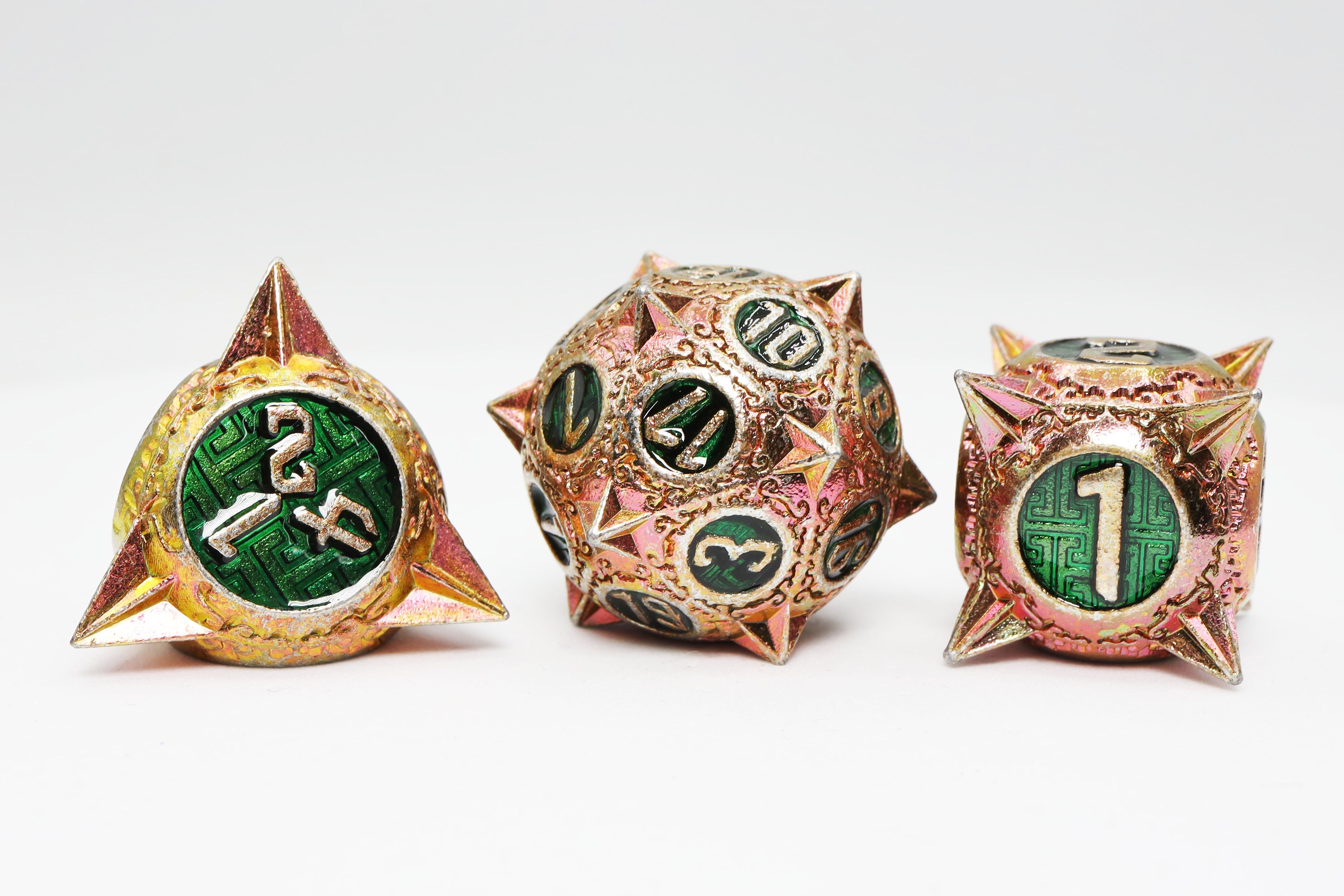 Meteor Storm: Irradiated Irridescence RPG Metal Dice Set Metal Dice Foam Brain Games | D20 Games