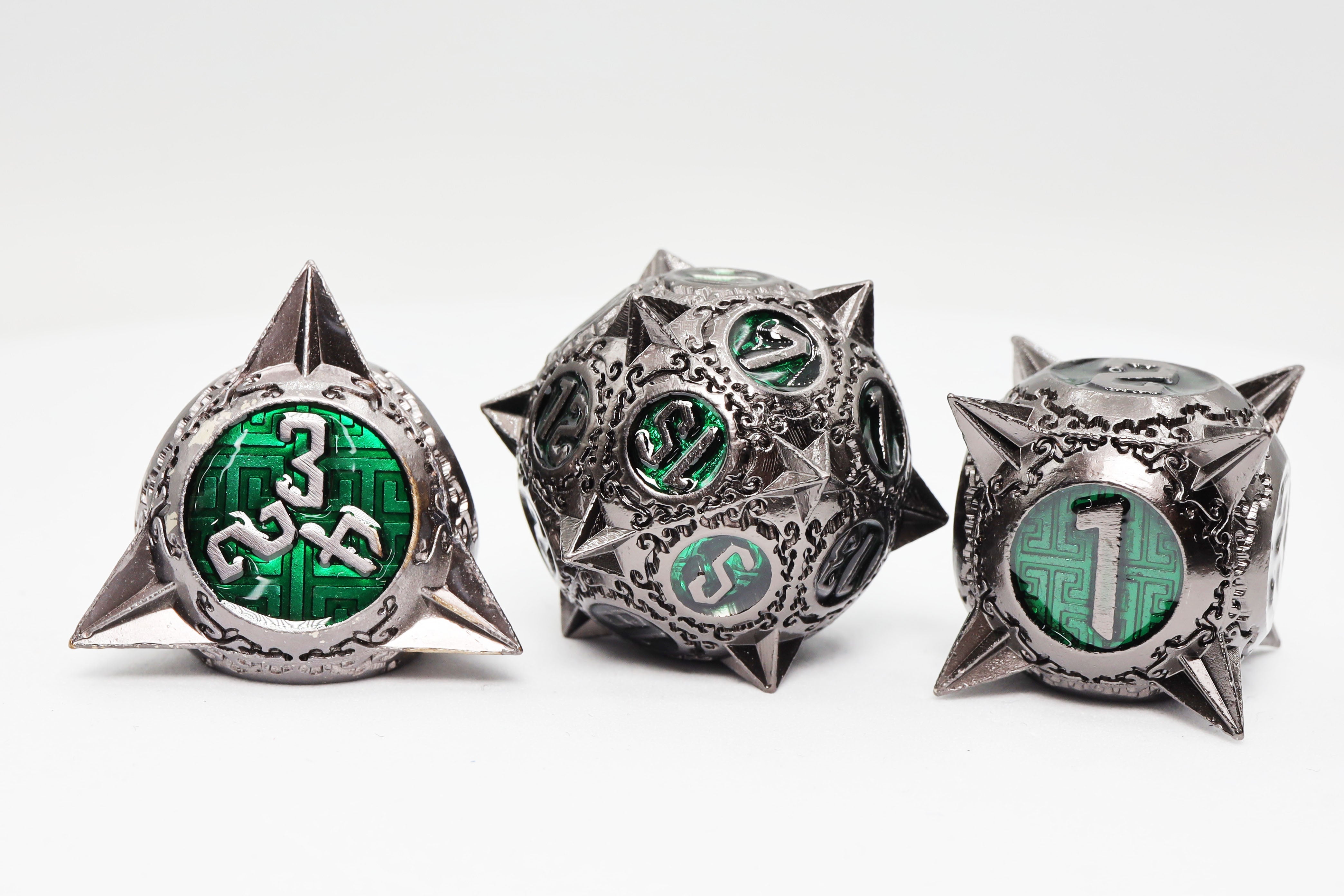 Meteor Storm: Hunter's Moon RPG Metal Dice Set Metal Dice Foam Brain Games | D20 Games