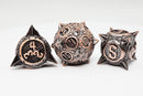 Meteor Storm: Copper Asteroid RPG Metal Dice Set Metal Dice Foam Brain Games